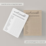Word Scramble Game for (Virtual) Bridal Shower