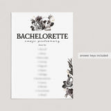 Bride or Die Bachelorette Party Games Bundle Black Floral Skull