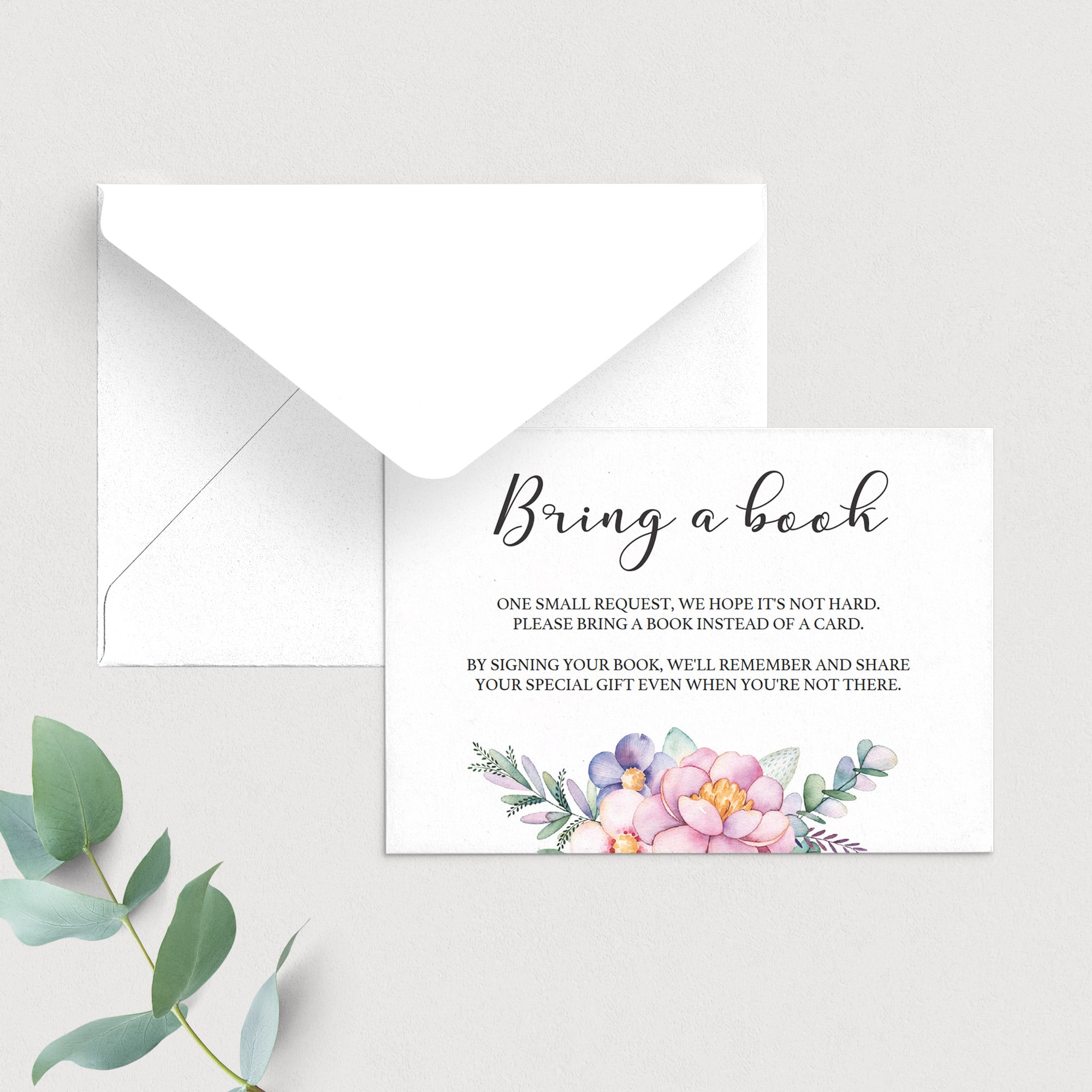 Baby shower bring a book instead of a card printable by LittleSizzle