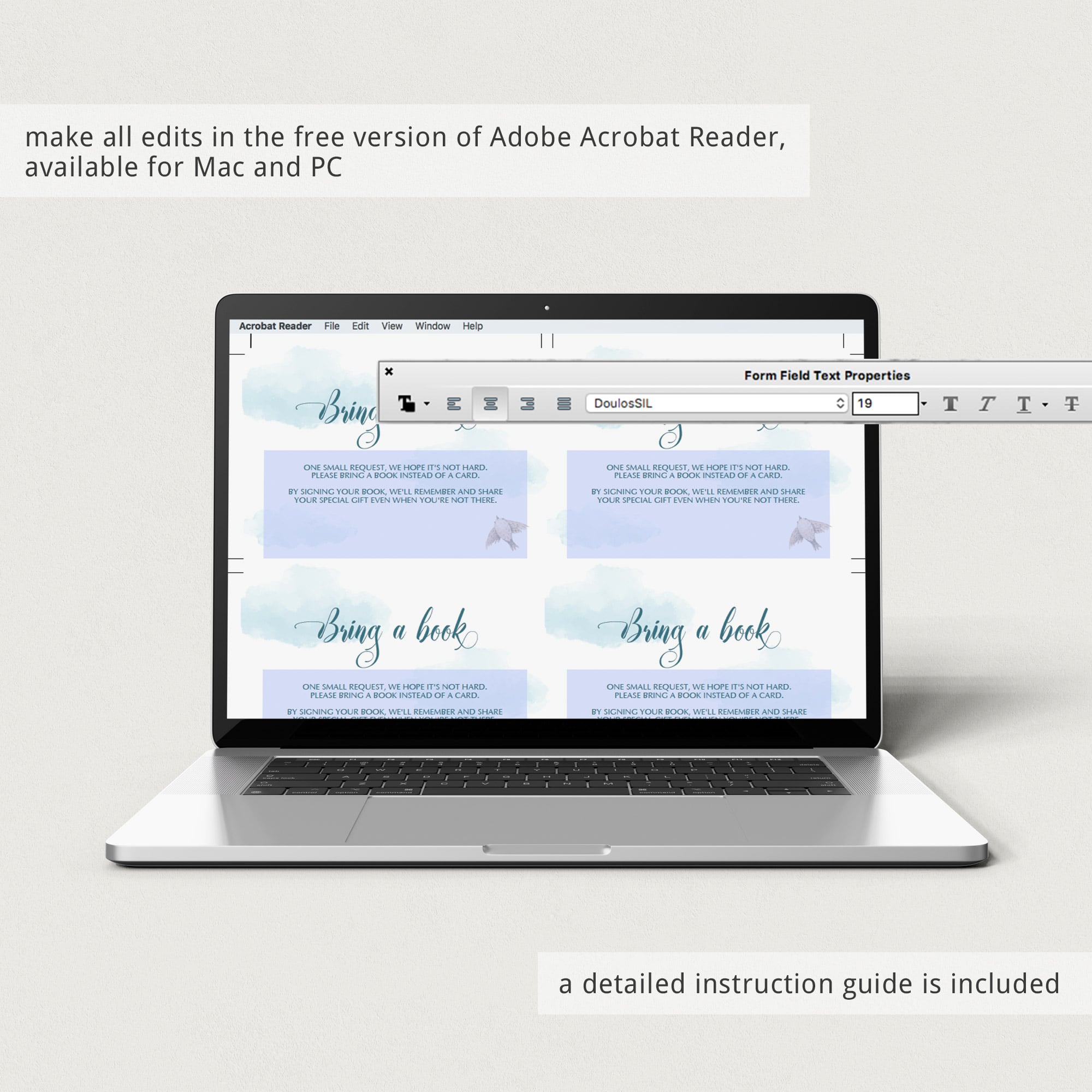 Editable book request card templates for baby shower by LittleSizzle