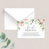 Printable bring a book for baby shower cards blush and green by LittleSizzle