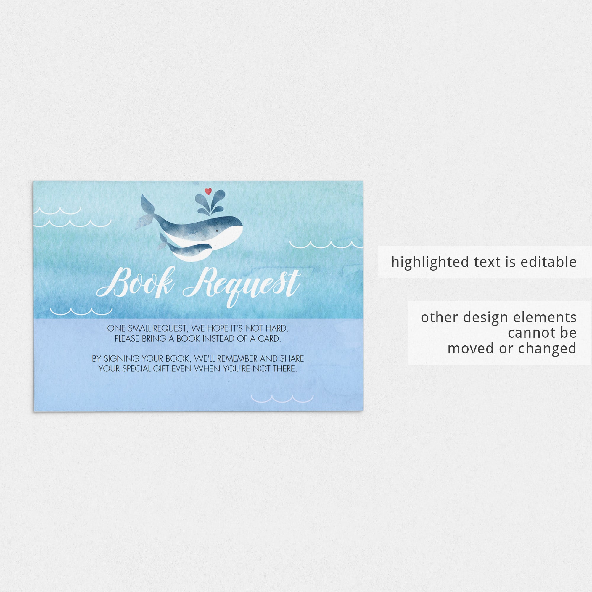 Blue baby shower book instead of a card template by LittleSizzle