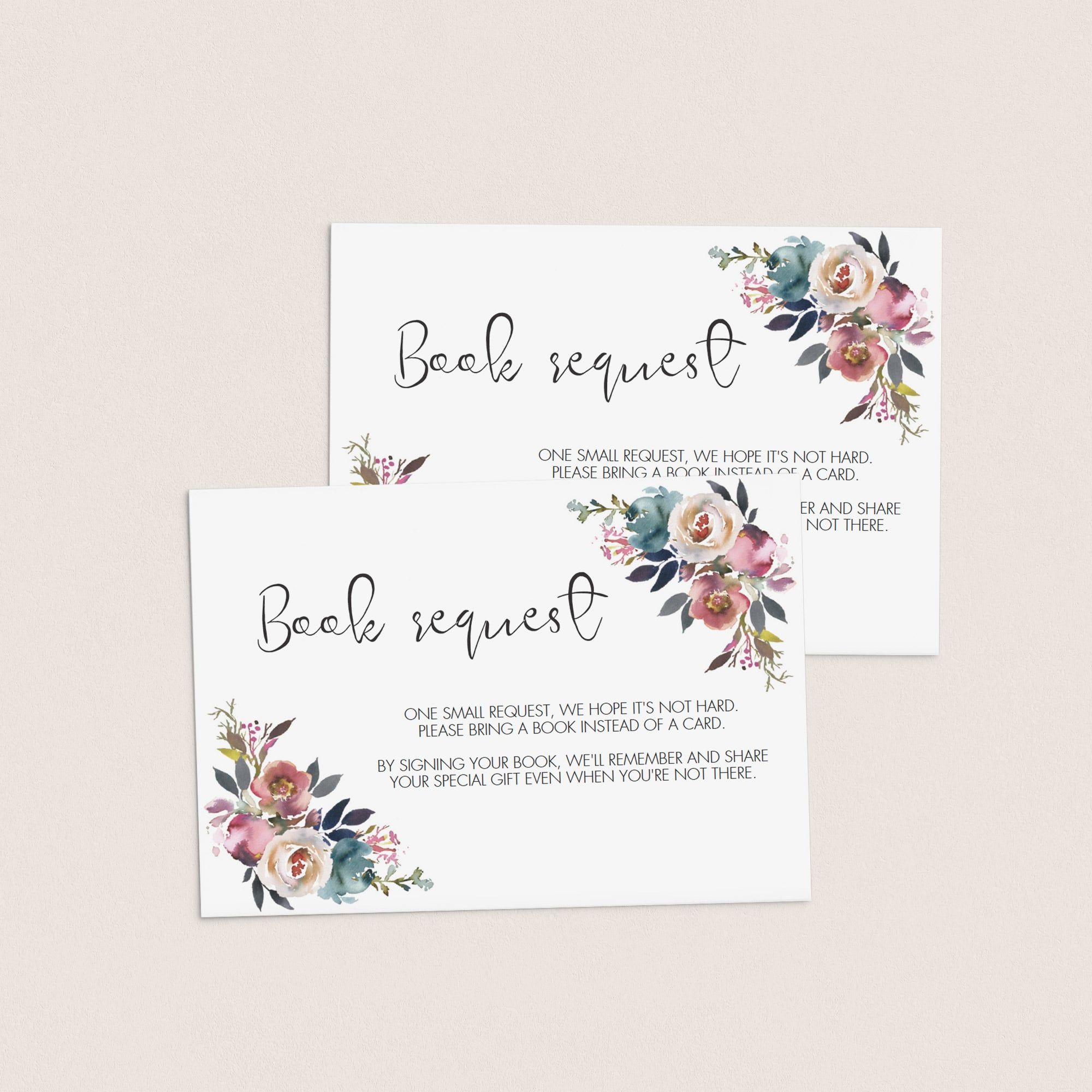 Bohemian girl shower book cards printable by LittleSizzle