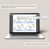 Green Bring a Book for Baby Cards Instant Download