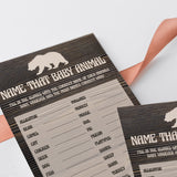 Bear Baby Party Game Name That Baby Animal Printable