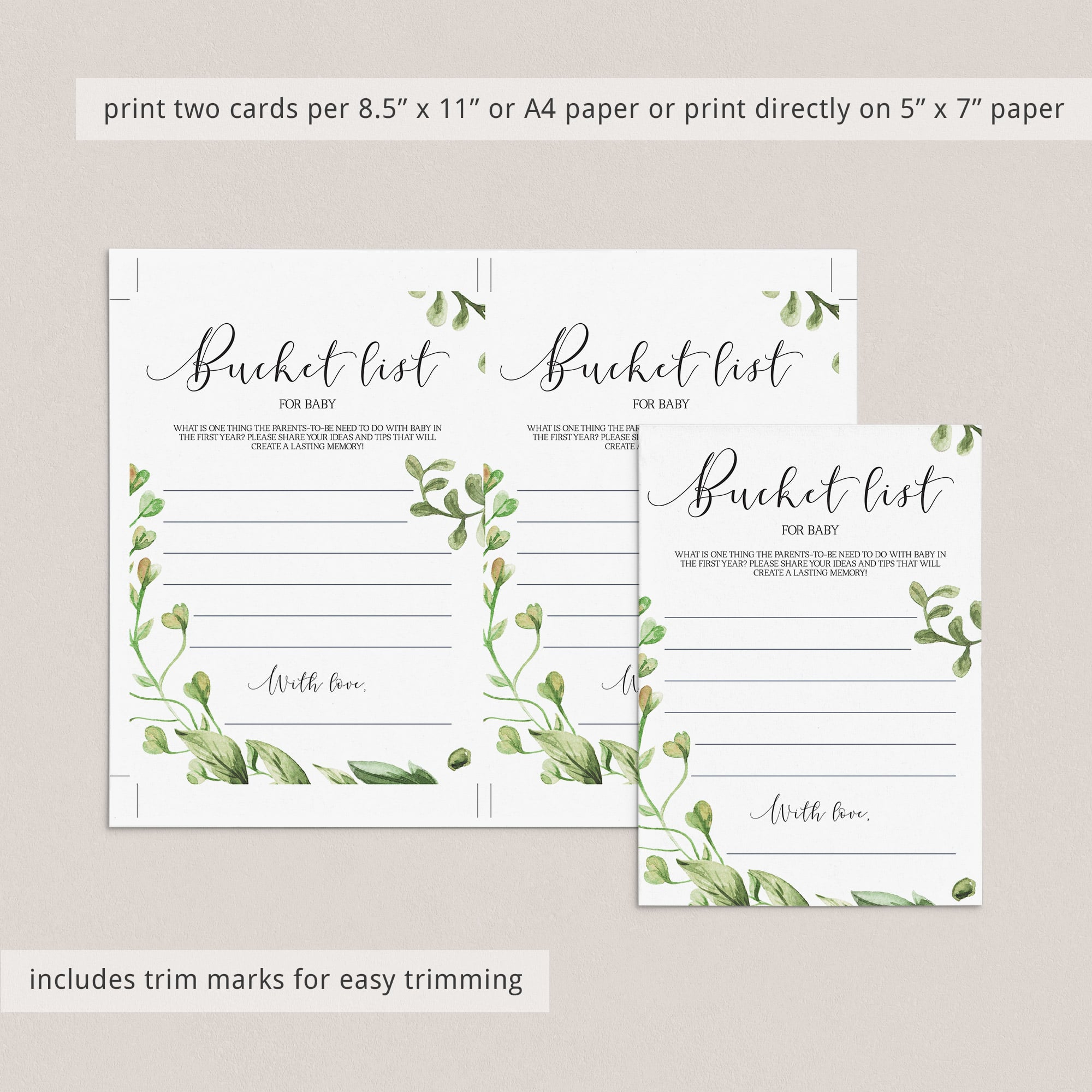 Bucket list for baby keepsakes printable by LittleSizzle