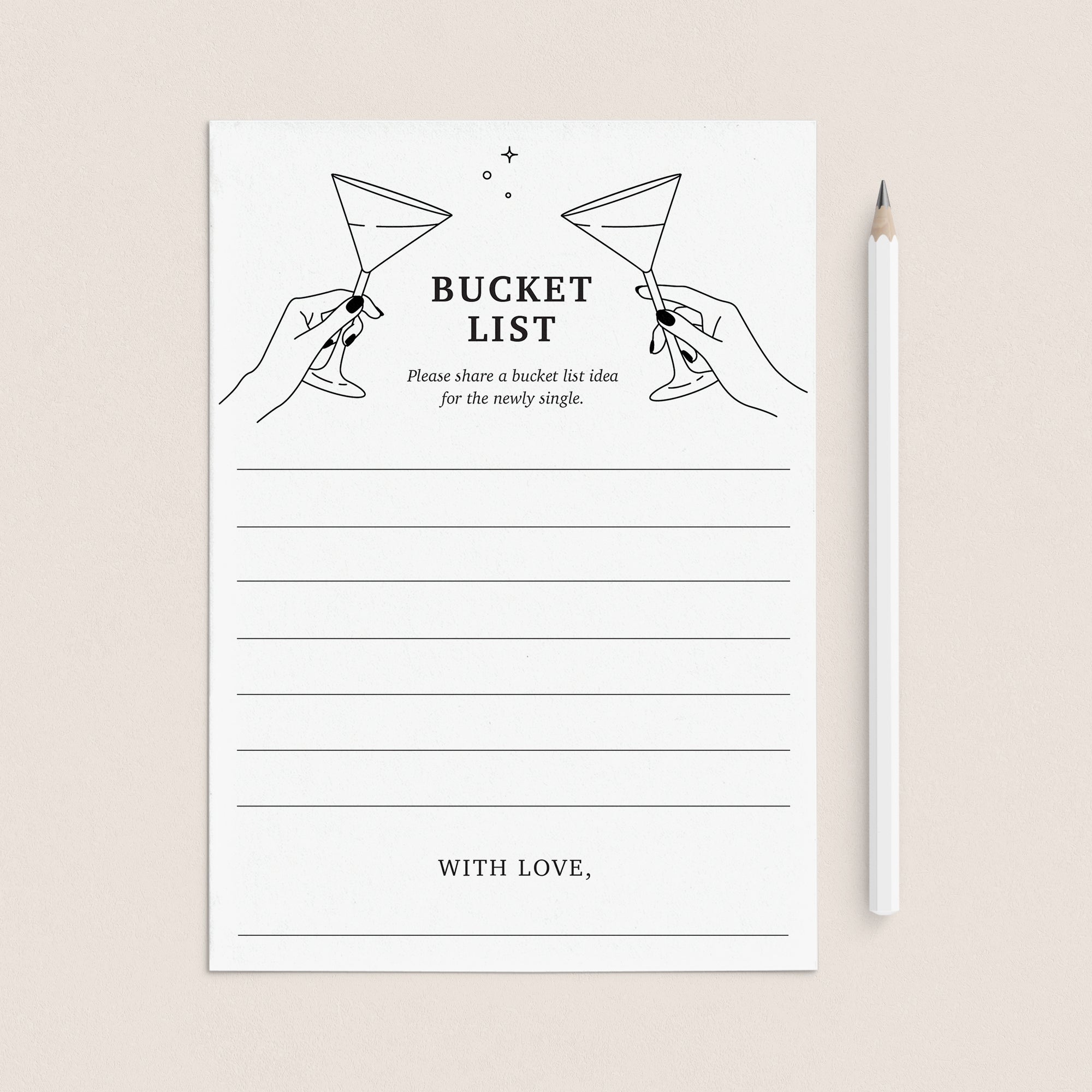 Post Divorce Bucket List Cards Printable by LittleSizzle