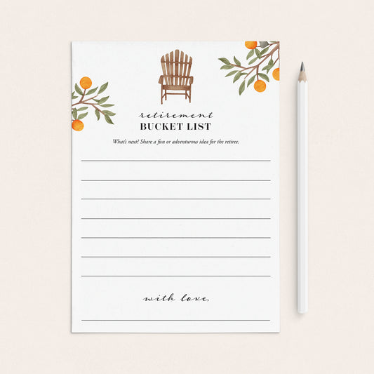 Bucket List for Retirement Cards Printable by LittleSizzle