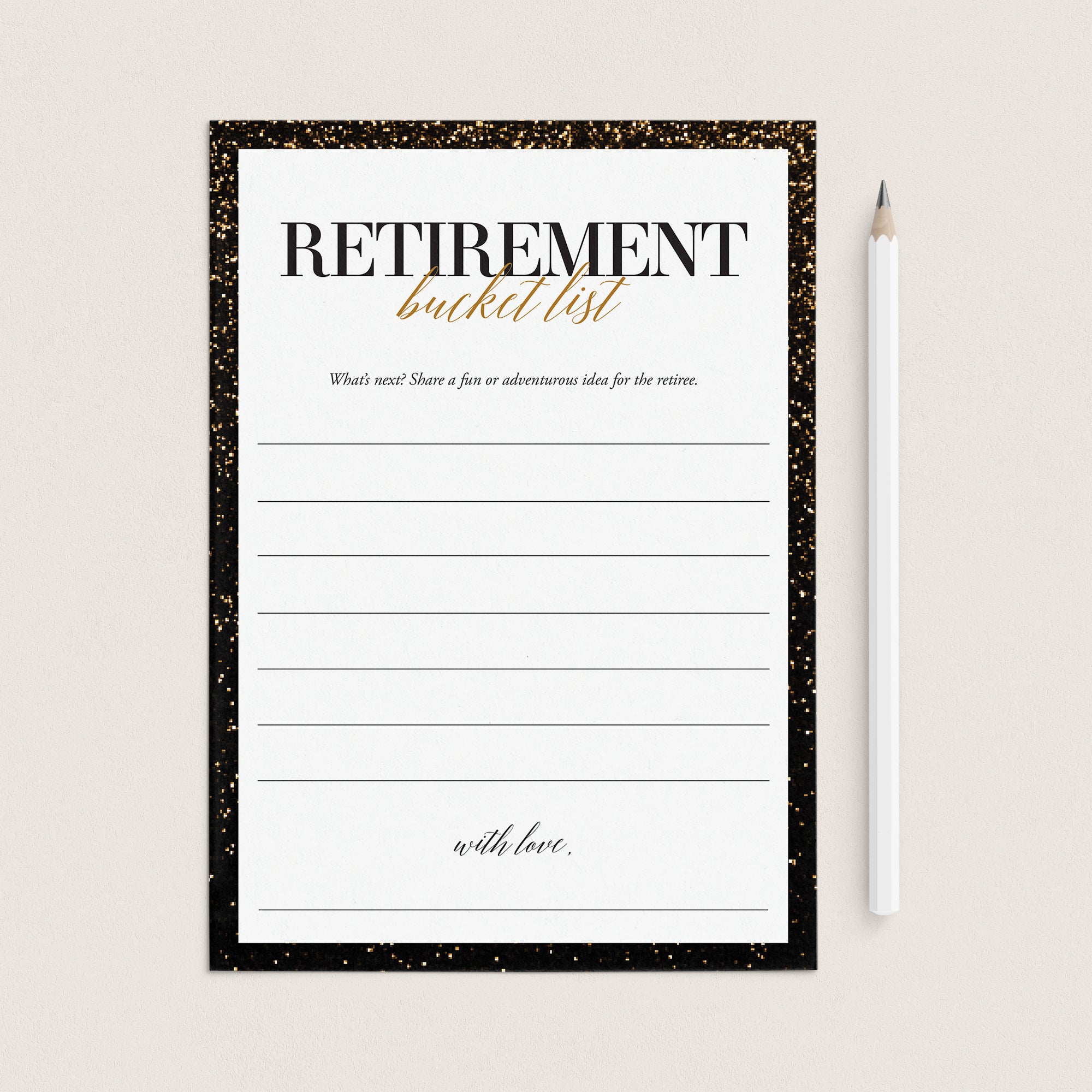 Retiree Bucket List Cards Printable by LittleSizzle