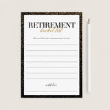 Retiree Bucket List Cards Printable by LittleSizzle