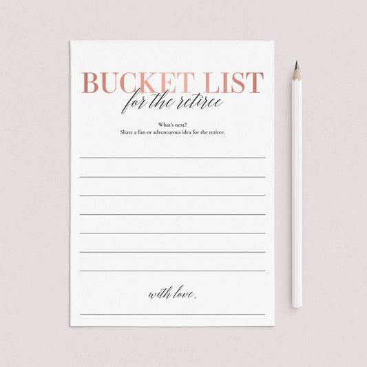 Retirement Bucket List Cards for Her Printable by LittleSizzle