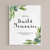 DIY Baby Shower Game Package Botanical