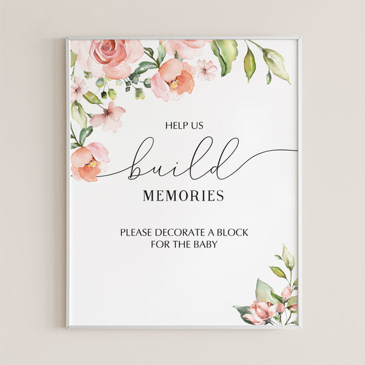 Decorate a block baby shower games floral theme by LittleSizzle