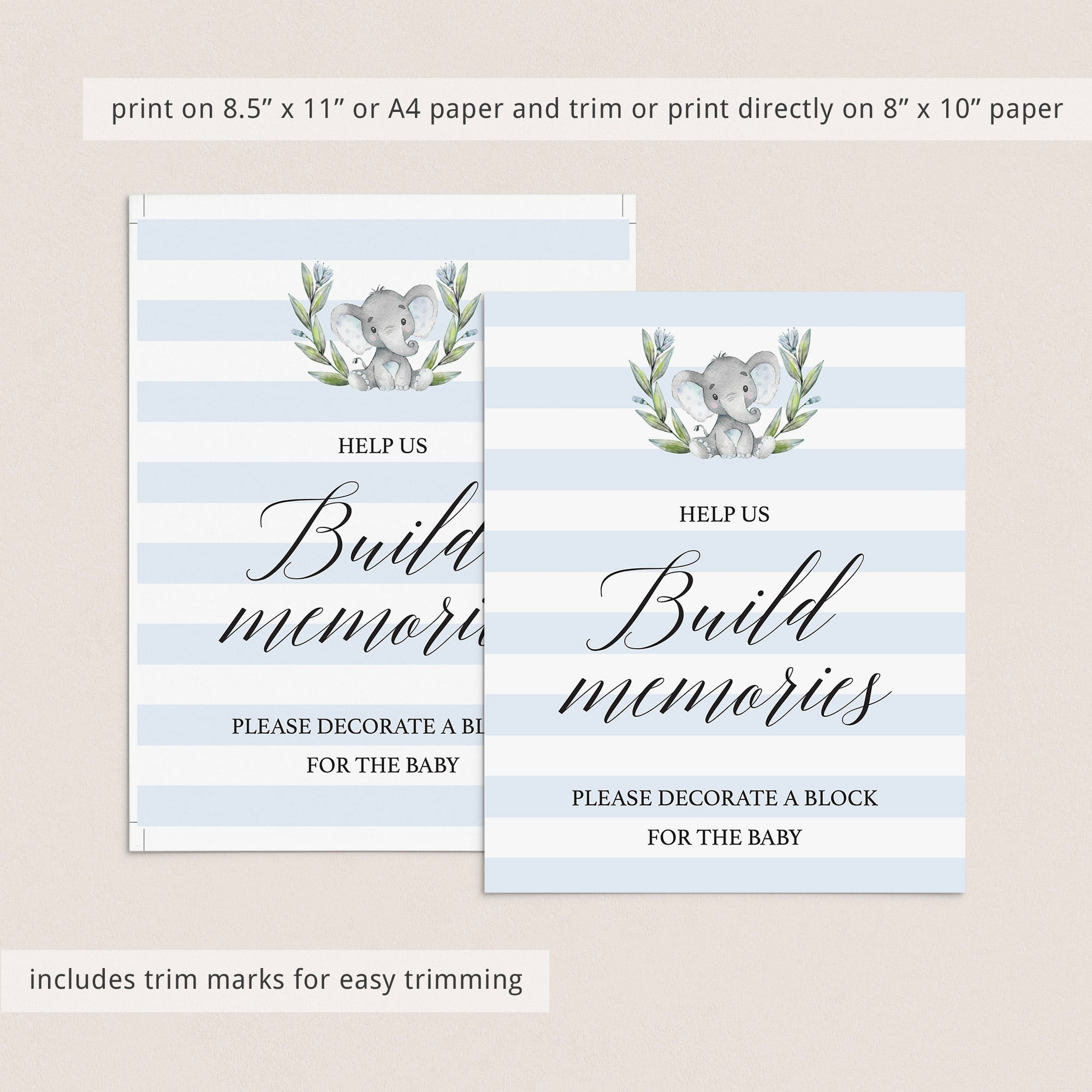 Decorate a wooden block for baby shower sign blue by LittleSizzle