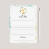 Instant download bunny baby party games advice card by LittleSizzle