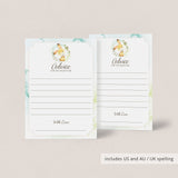 Watercolor rabbit shower advice for mom-to-be printable by LittleSizzle