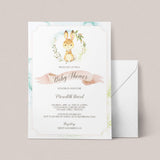 Watercolor Bunny Baby Shower Invitation Template