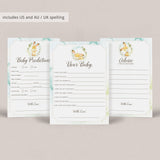 Printable Blush Pink Watercolor Baby Shower Game Package