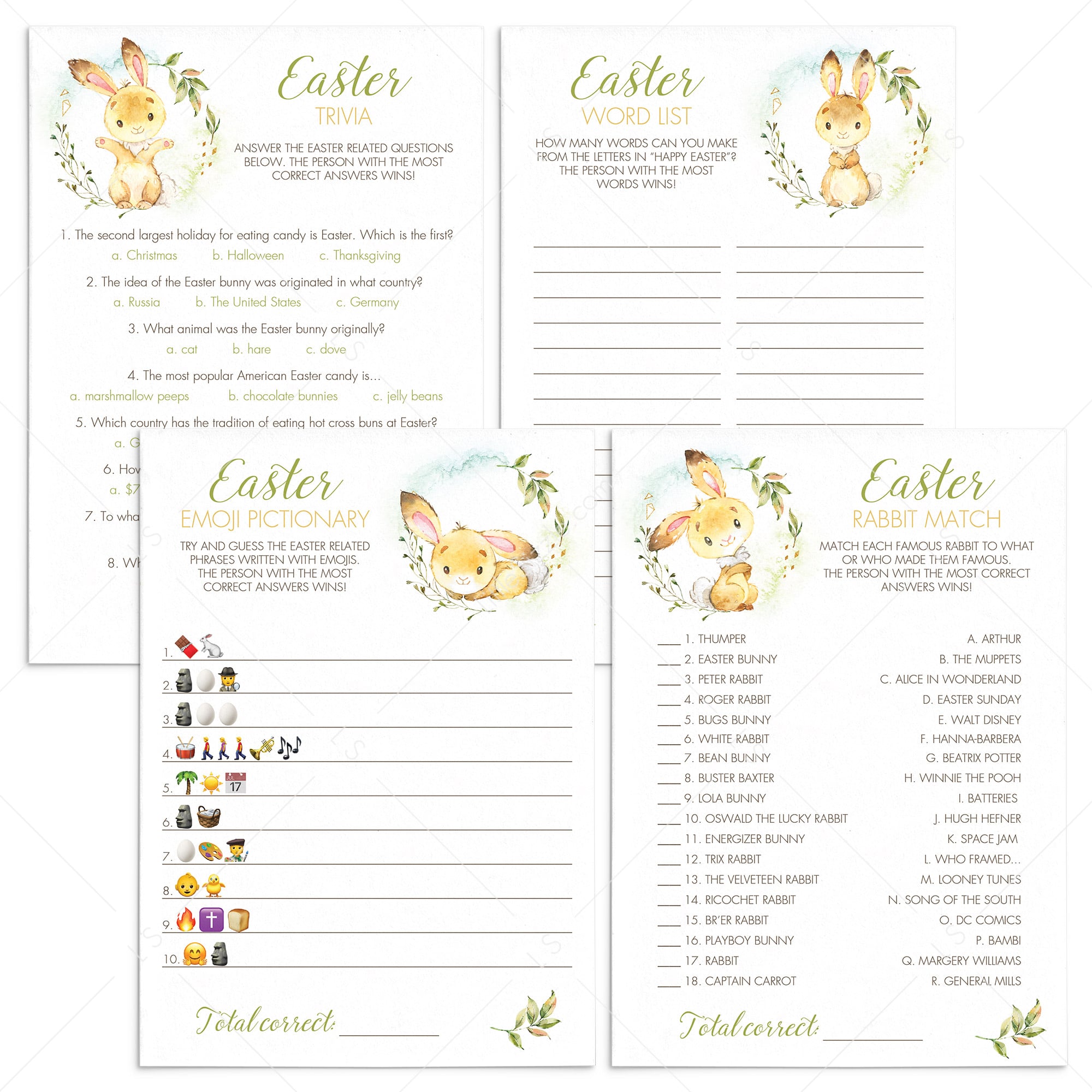 (Zoom) Easter Games Bundle for Adults by LittleSizzle