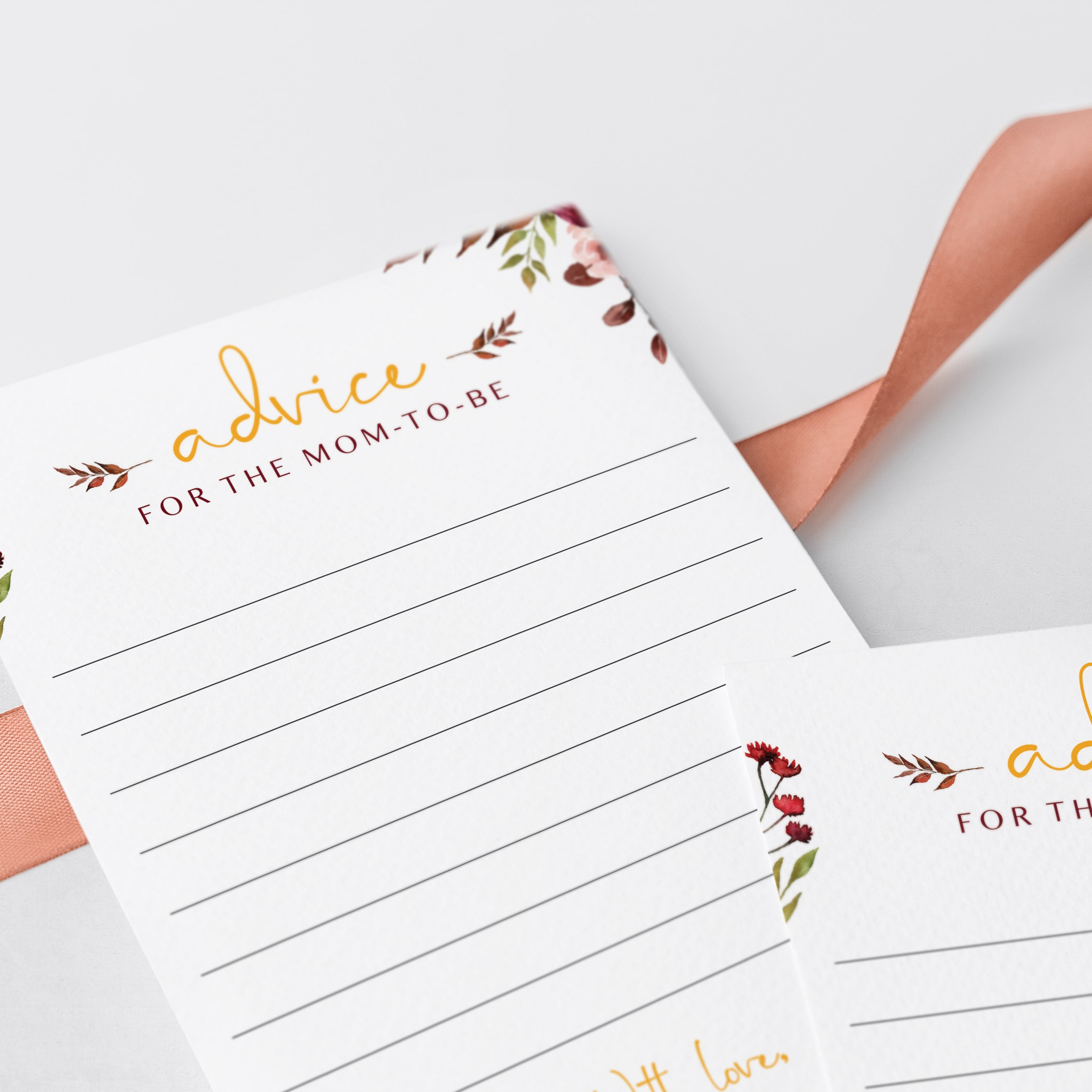 Fall baby shower advice for mommy to be printable by LittleSizzle