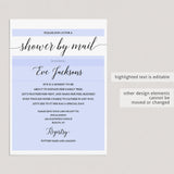 Baby Shower By Mail Invitation Template Minimalist