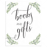 Greenery Baby Shower Decorations Books & Gifts Sign by LittleSizzle