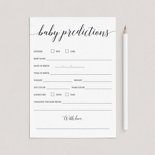 Gender reveal baby predictions game by LittleSizzle