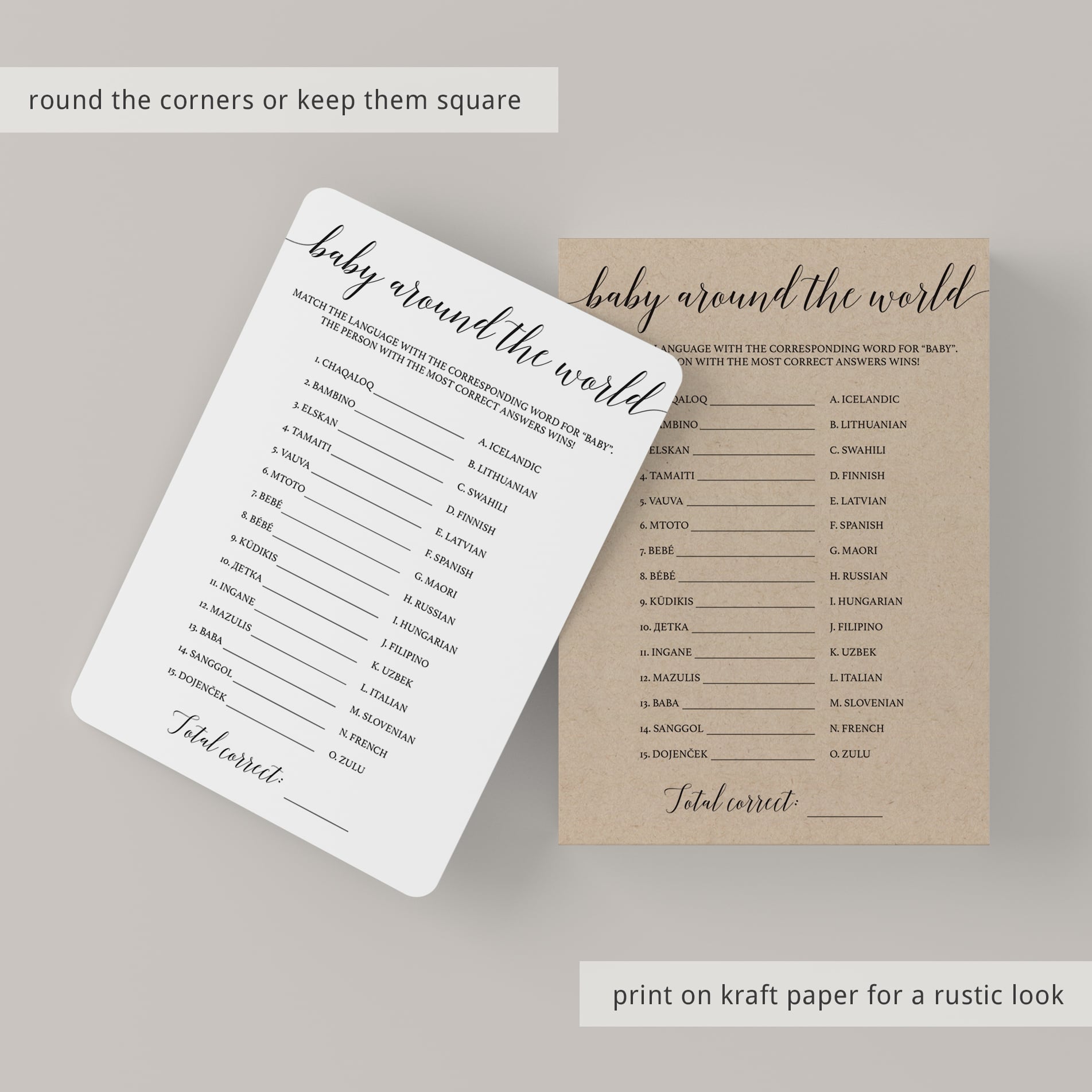 Kraft baby shower games by LittleSizzle