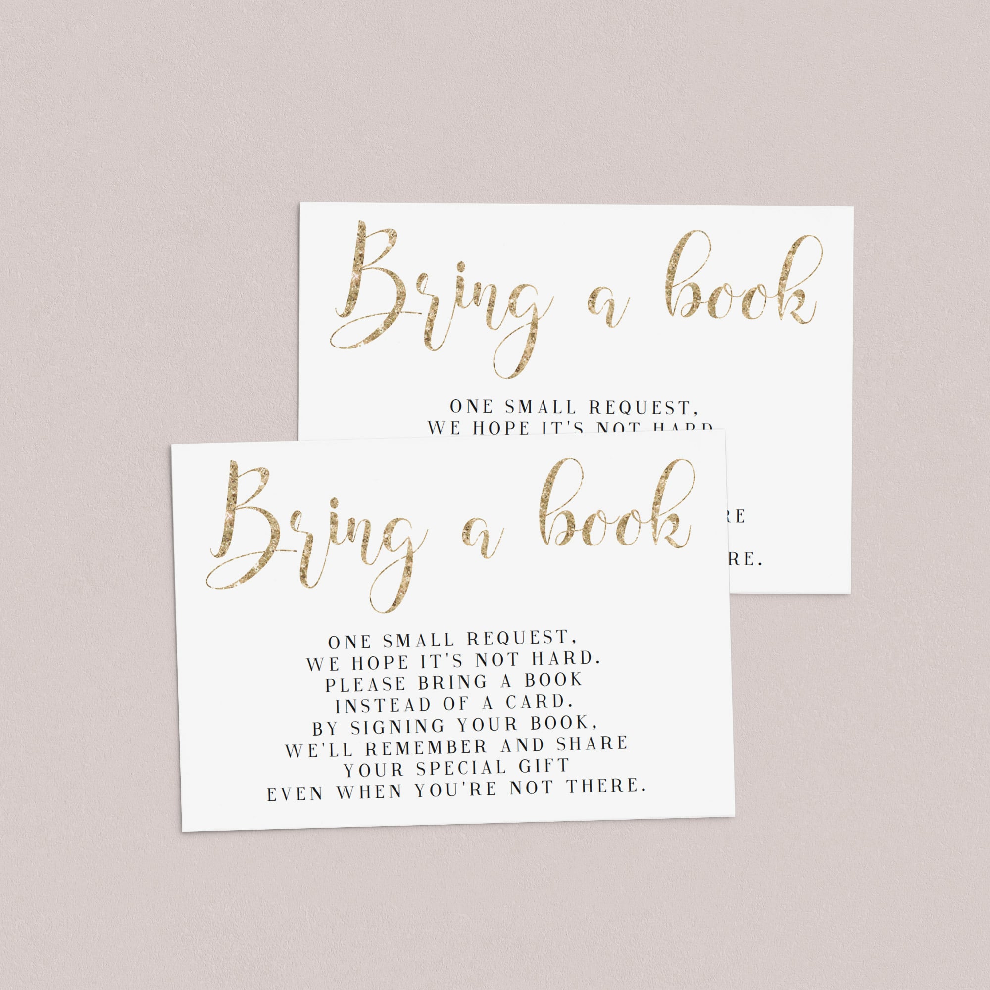 Printable bring a book for baby shower cards by LittleSizzle