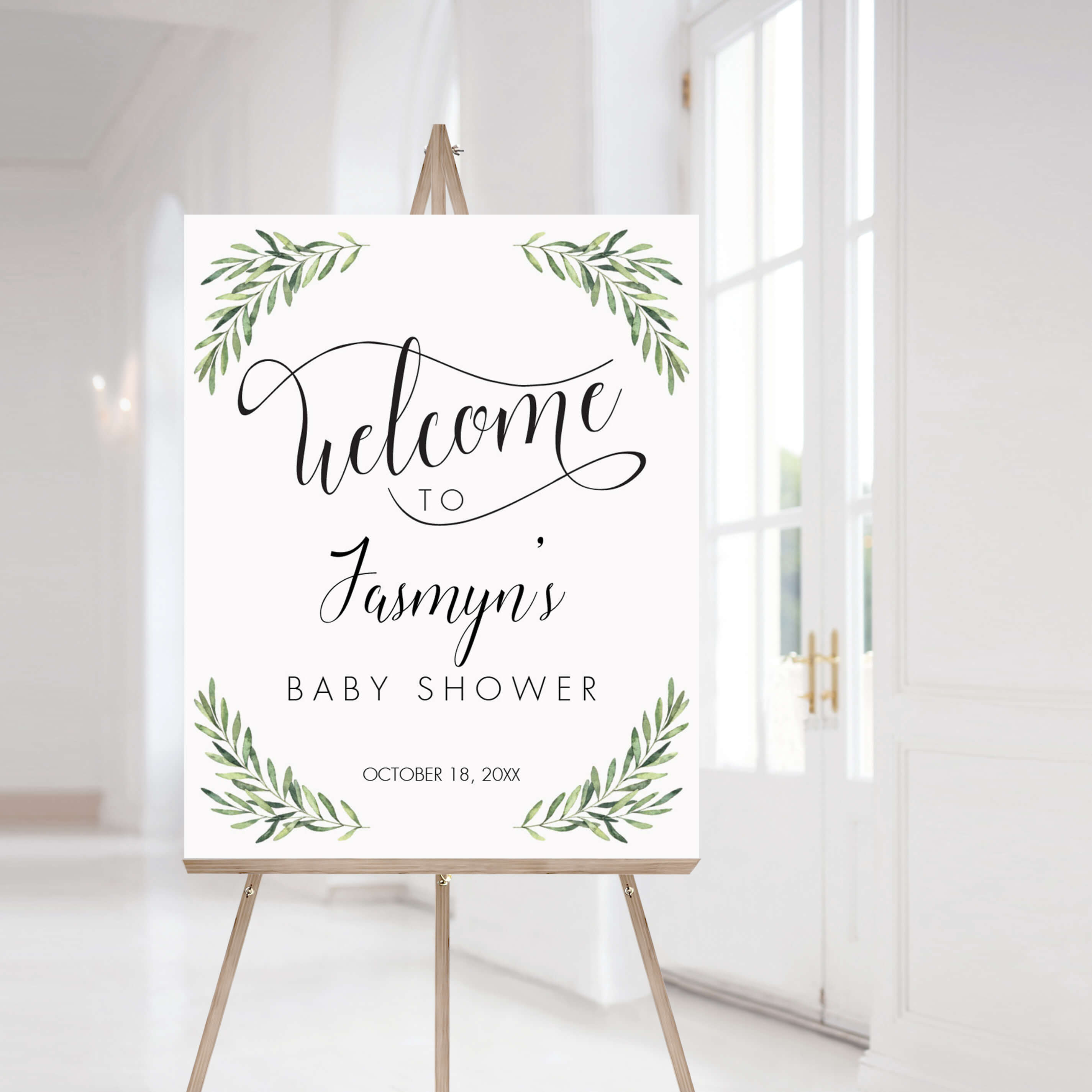 Garden Baby Shower Welcome Poster Template by LittleSizzle