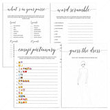 Black and White Bridal Shower Games Bundle Printable by LittleSizzle