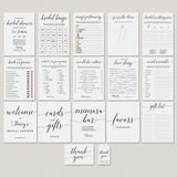 Minimalist Bridal Shower Bundle Black & White Calligraphy by LittleSizzle