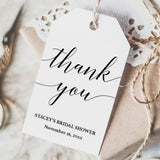 Elegant Bridal Shower Thank You Tag Template