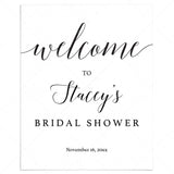Bridal Shower Welcome Sign Instant Download Black and White by LittleSizzle