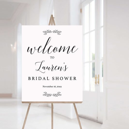 Rustic Bridal Shower Welcome Sign Template by LittleSizzle