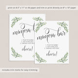 Bridal Shower Sign Bundle Printable Greenery Theme