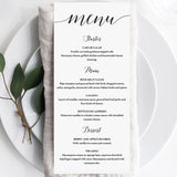 DIY Menu Template Black & White by LittleSizzle