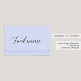 Simple Food Tent Cards Template