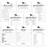 8 Printable Graduation Games Calligraphy by LittleSizzle
