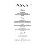 DIY Menu Template Black & White by LittleSizzle