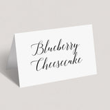 Simple Food Tent Cards Template