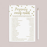 Unique Baby Shower Game Candy Bar Match Gold Confetti by LittleSizzle
