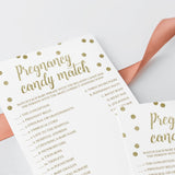 Unique Baby Shower Game Candy Bar Match Gold Confetti