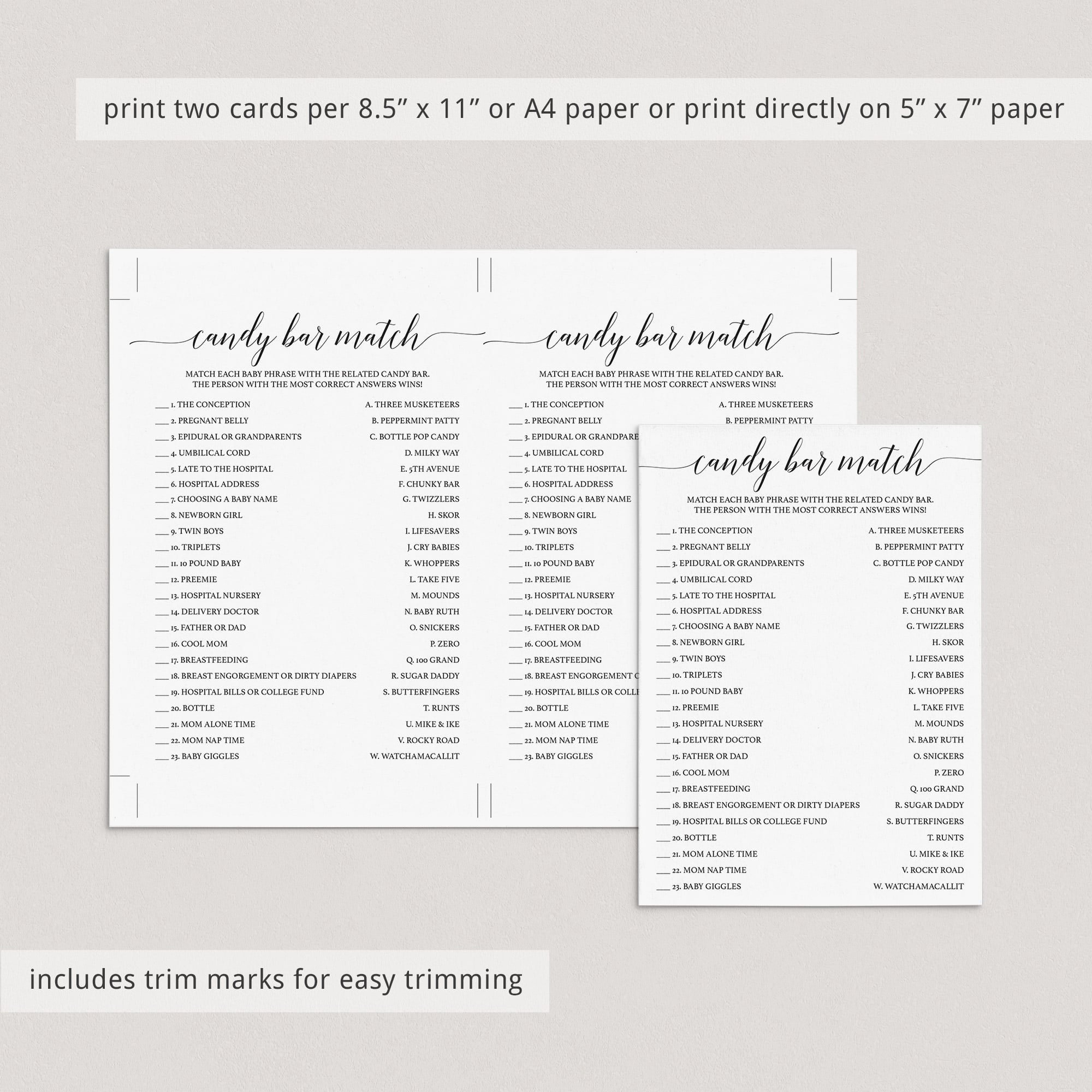 DIY baby shower games printable by LittleSizzle