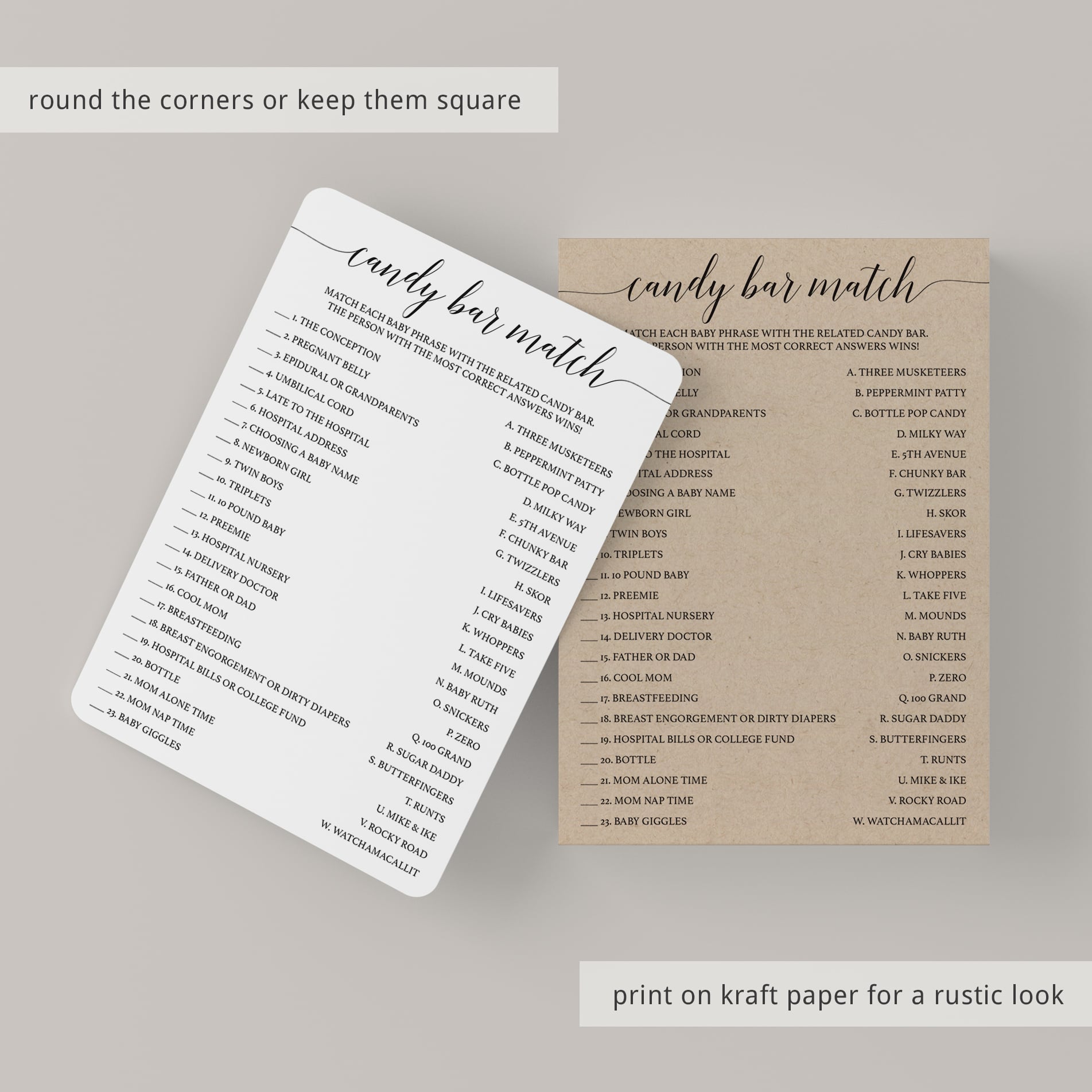 Rustic baby shower game ideas by LittleSizzle