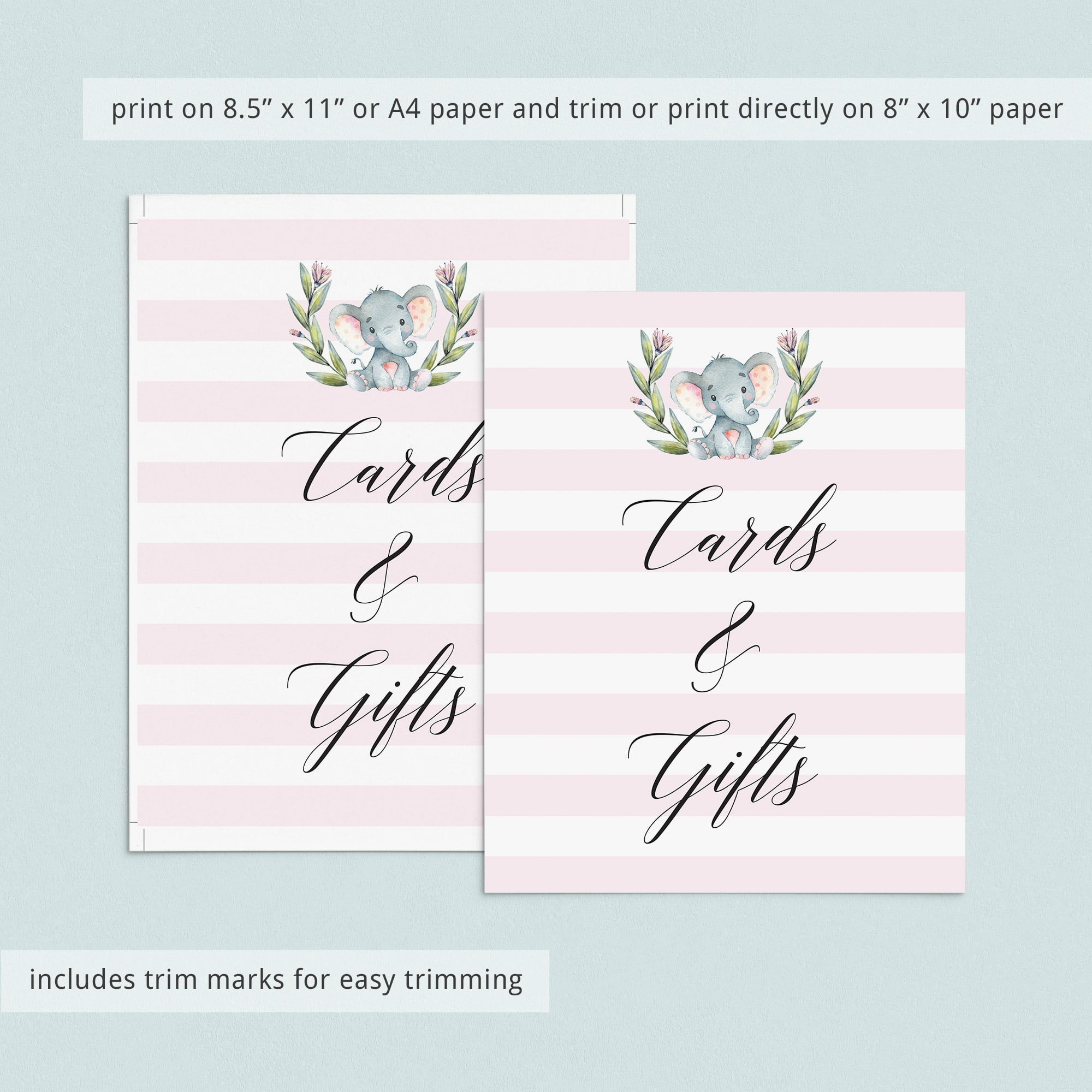 Instant download pink white party decor by LittleSizzle