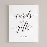 Cards and gifts sign printable simple table decor by LittleSizzle