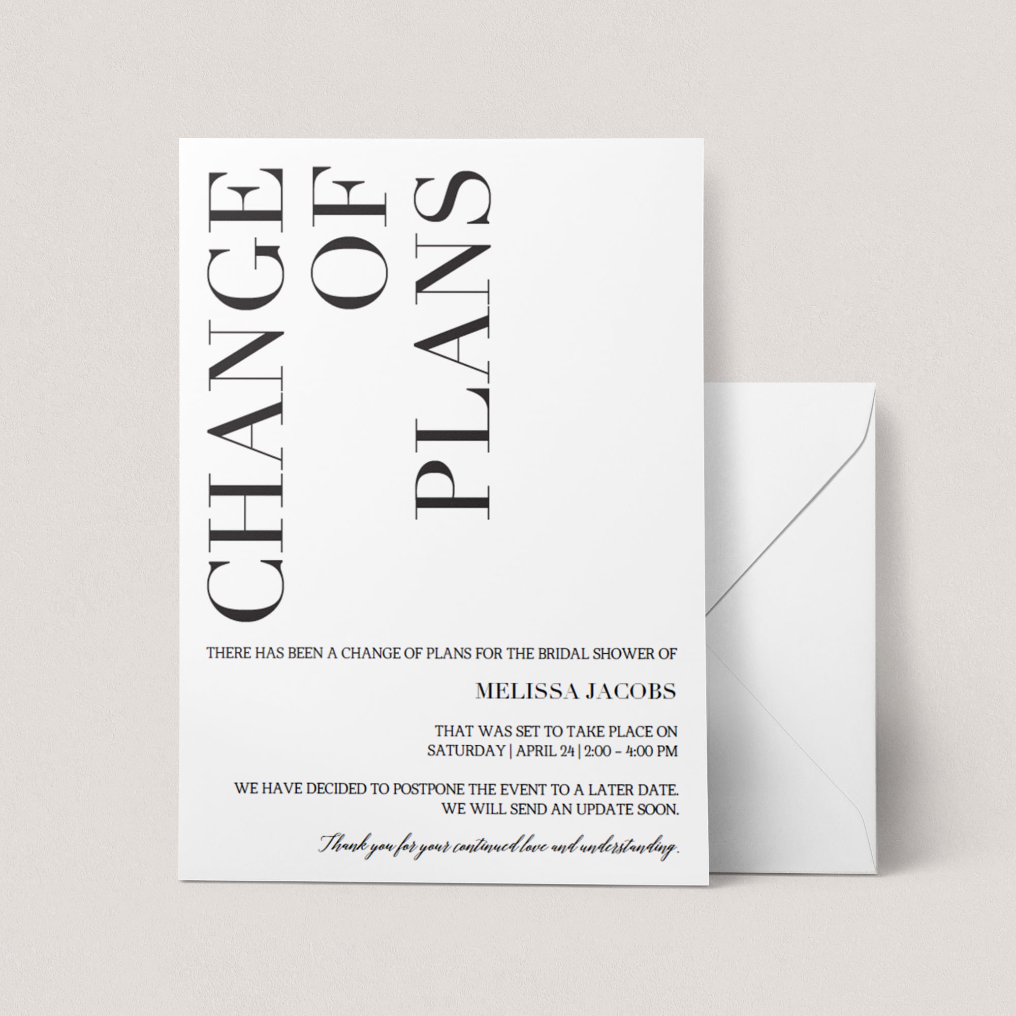 Change of date card template modern theme by LittleSizzle