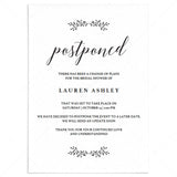 Rustic wedding change the date card template by LittleSizzle