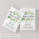 Editable postponement announcement cards for neutral baby party by LittleSizzle